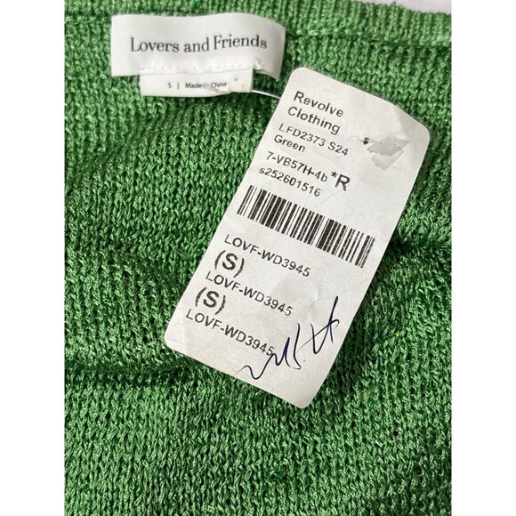 Lovers and Friends Cerys Sequin Mini Dress in Green Small New Womens Halter - Picture 9 of 11